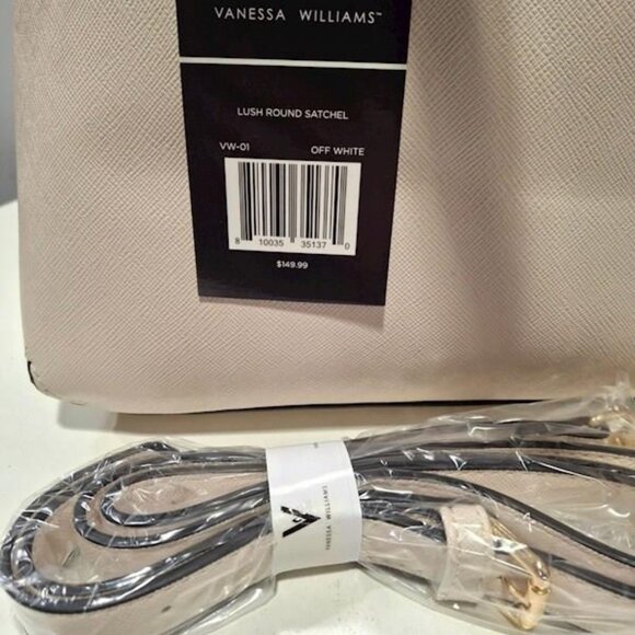 Vanessa Williams Women's Off White Size Large Lush Round Satchel - Picture 4 of 4